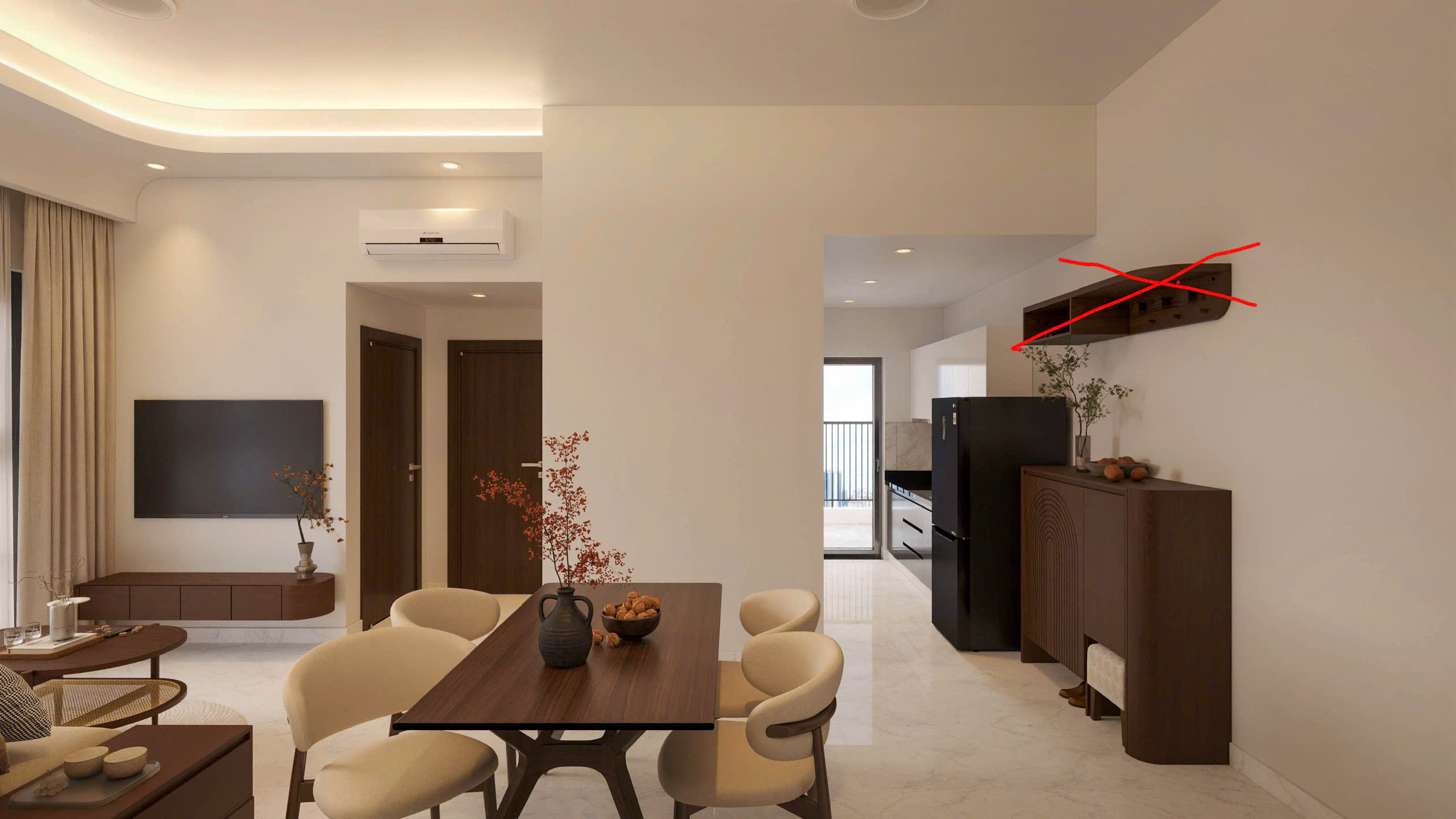 Cho thuê căn 2PN 66m2 Tháp C2 – Tầng thấp Full nội thất